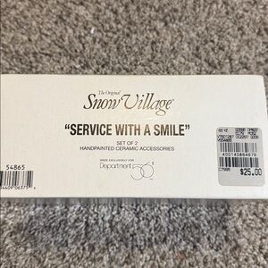 Dept 56 Service with a Smile Car repair men Snow Village Christmas 54865